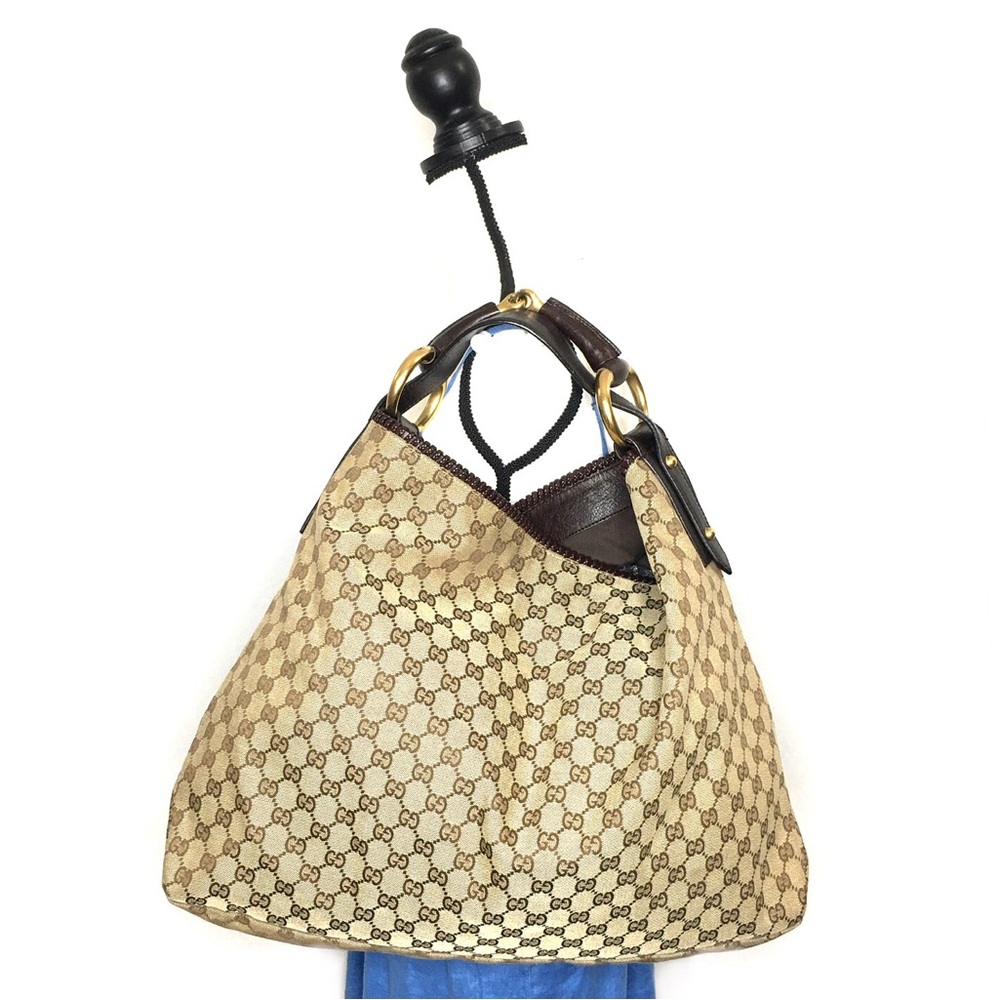COPY - Authentic Gucci town monogram canvas large hobo bag